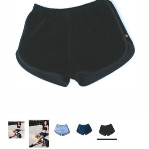 Honeycut  Women's Black Velvet Shorts